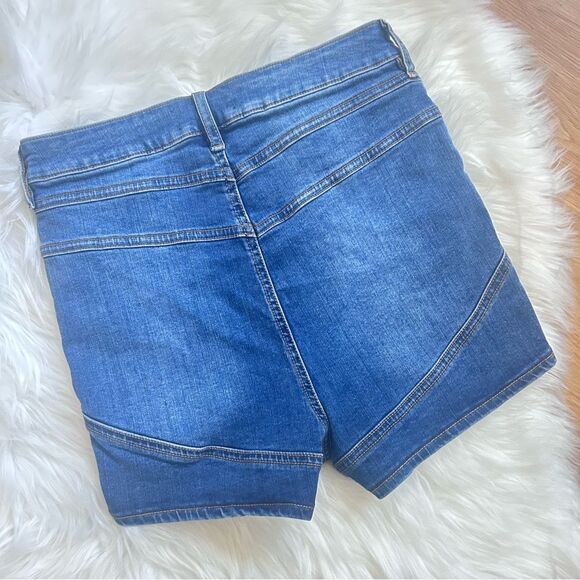 NEW ASOS Micro Short Denim Shorts High Waist 70s Western Size 6 - Picture 2 of 4